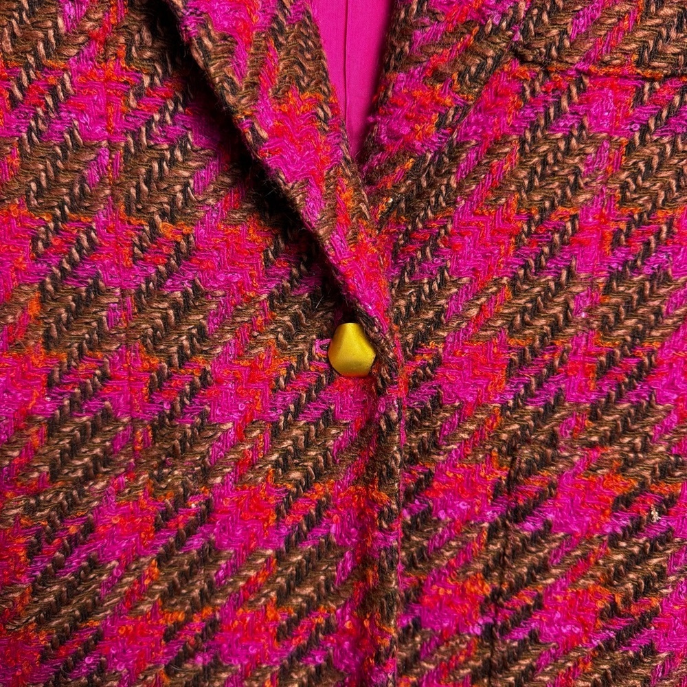 Rodier wool mohair blend retro vintage y2k ladies preppy blazer size 2 - Picture 3 of 6